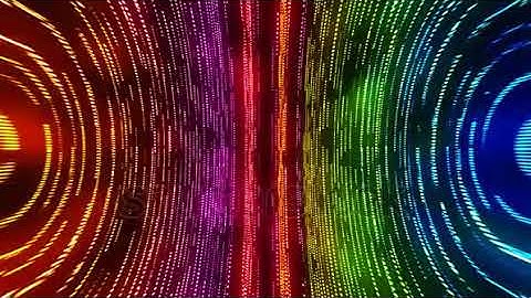 DAVE FX - Colorful Round Circular Matrix GridLines VJ Loop Motion Background
