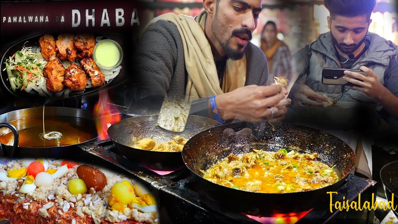 FAISALABAD STREET  FOOD TOUR - palwan karahi & unique style gola in Pakistan - Taste with shazi