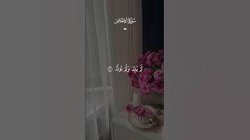 سورة الاخلاص بصوت القارئ مشاري العفاسي