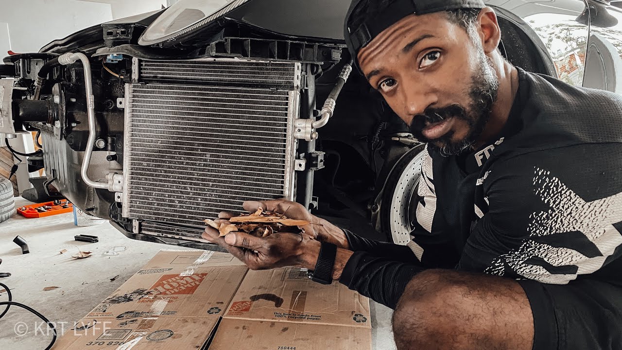 Снятие бампера Porsche 997 и чистка радиатора своими руками