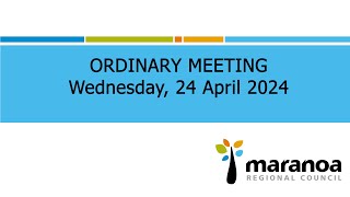 Maranoa Regional Council - Ordinary Meeting 24 April 2024