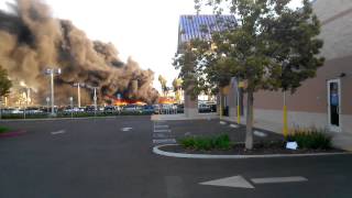 Semi crashed into the carmax lot in Oxnard
