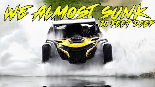 Skipping our Maverick R Over A 20FT DEEP Pond!