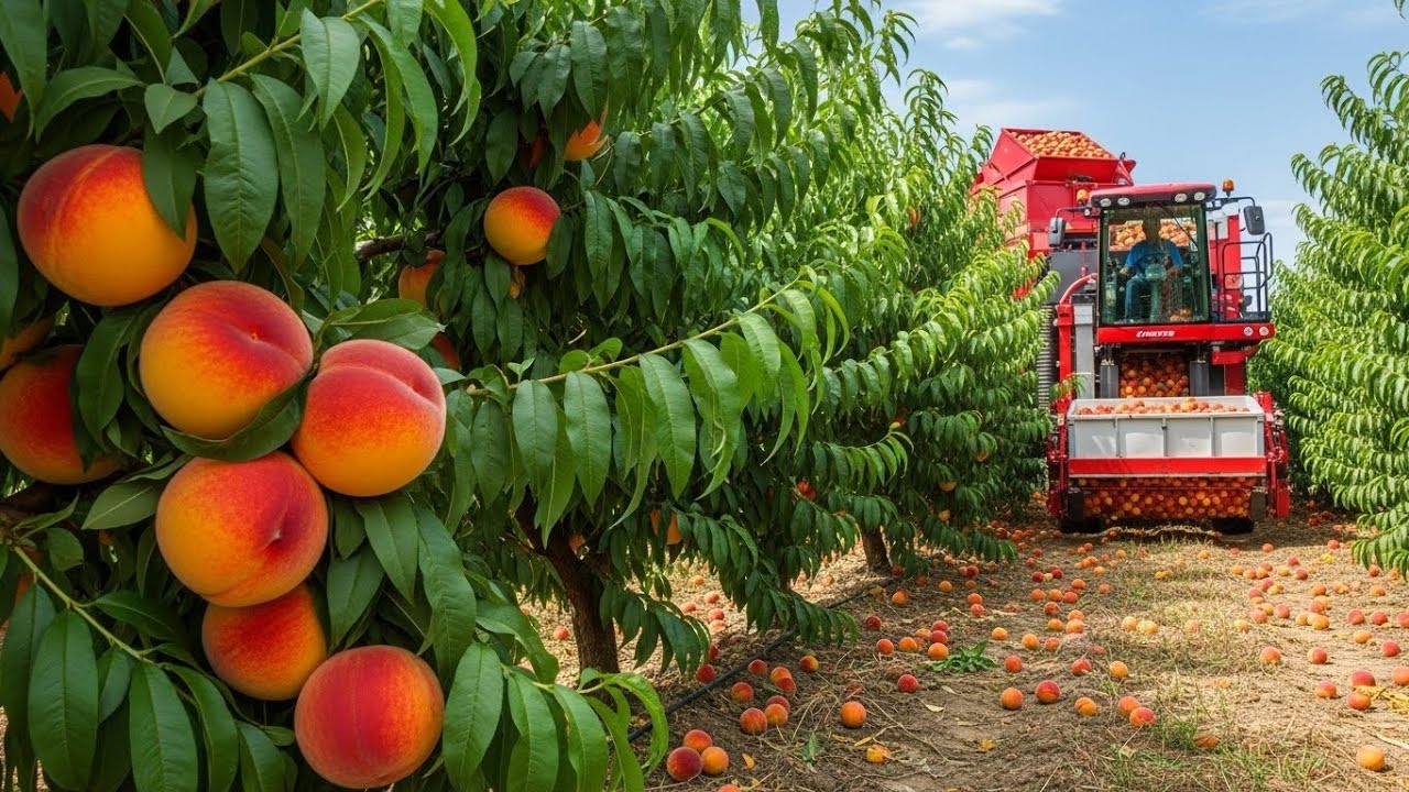 Внутри американского персикового хозяйства: как производятся миллиарды персиков