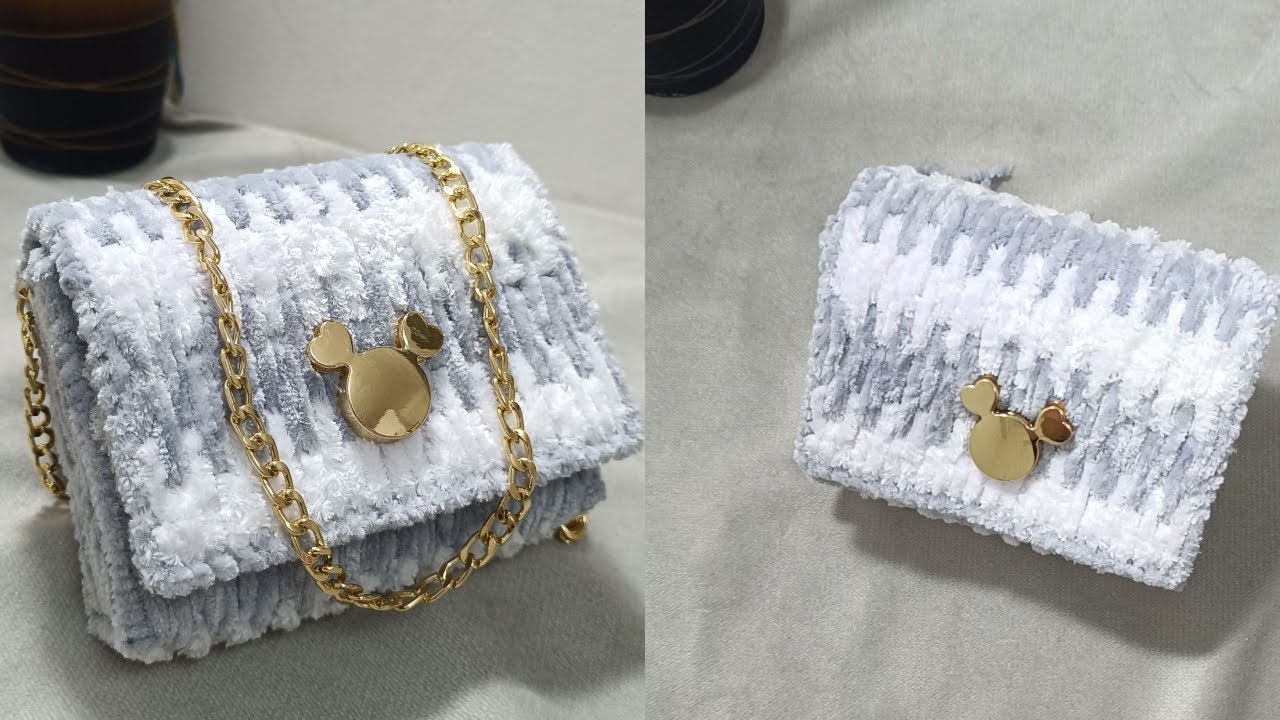 شنطه اطفال من خيوط القطيفه وشبك الكنفا البلاستيك بسيطه وسهله|#diy #trending #اعمال_يدوية 