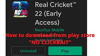 How to download Real Cricket 22 Early Access from Play Store screenshot 5