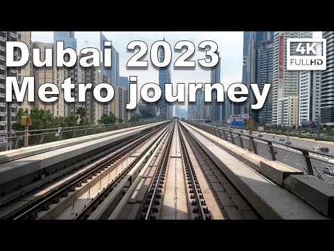 Dubai metro journey all stations 2023 🇦🇪 4K