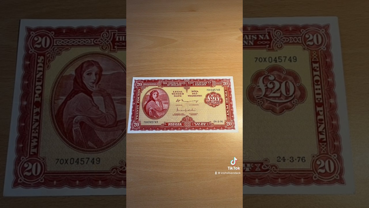 Irish 20£ Lady Lavery Bank Note. 