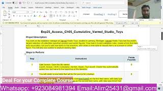 Exp25_Access_Ch05_Cumulative_Varmel_Studio_Toys | Exp25 Access Ch05 Cumulative Varmel Studio Toys