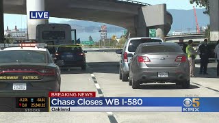 Police Investigation Snarls Traffic In Oakland With Westbound I-580 Closure