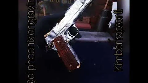 Kimber engraved with gold accents