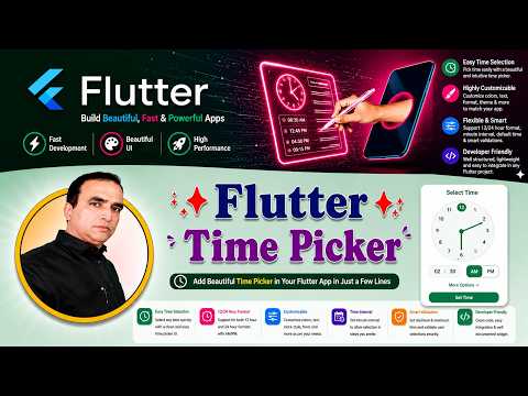 42. Flutter Time Picker Widget | Time Picker Widget in Flutter