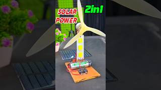DIY 2in1 Emergency Fan &amp; Light • Ultimate Solar Power Charge #shorts #motor #solar