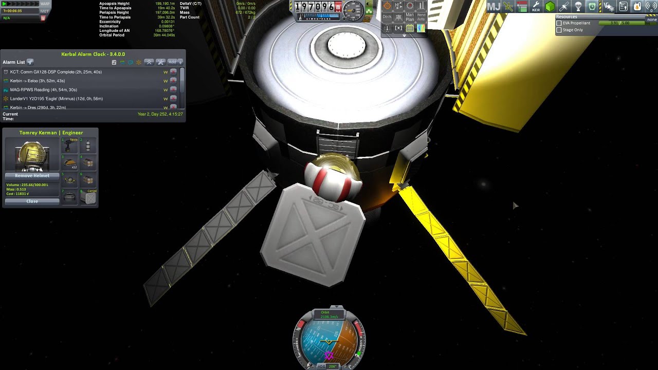 KSP Tourist Rescue using KIS and Kerbitrail Docking Ports 2015 12 31 YouTube