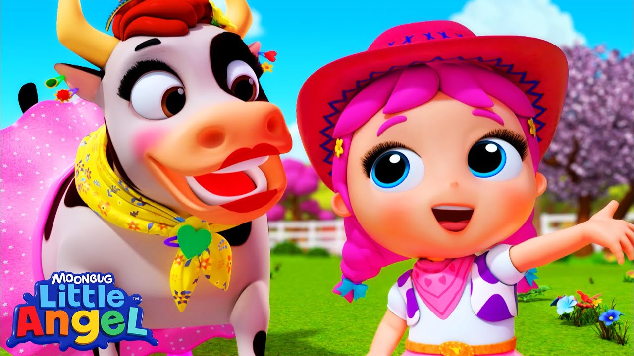 La Vaca Loca | Animal Learning Videos | Little Angel Kids Songs