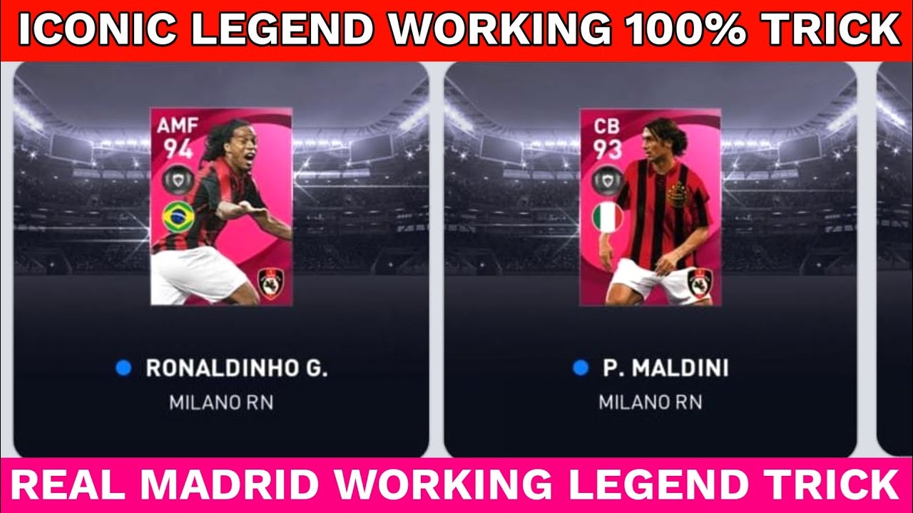 99.9% Working Trick to get Iconic Legend Ronaldihno in Ac Milan, MILANO RN pack Pes 2021 Mobile