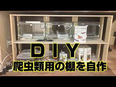 爬虫類用に棚を自作してみた - YouTube
