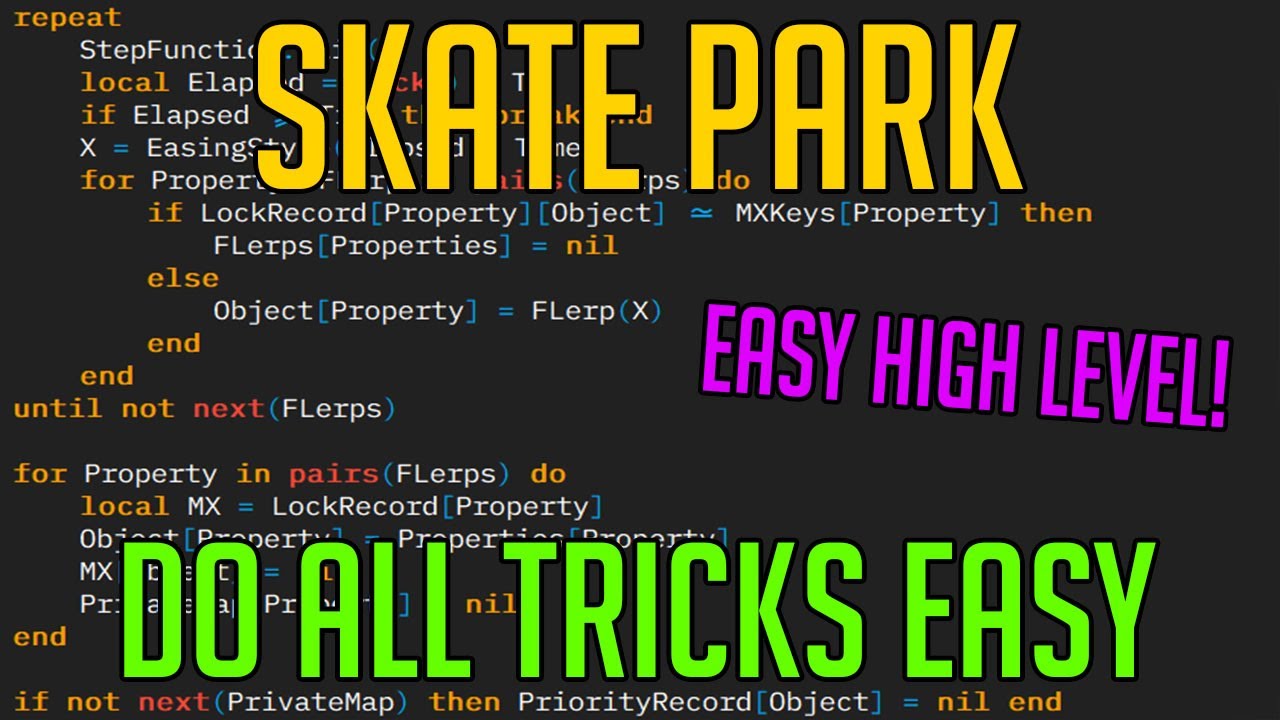 Roblox Skate Park Hack Script The Best Free Script Youtube - roblox skater exploit