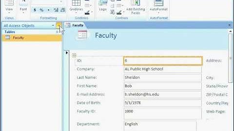 creating a simple form in access 2007 tutorial