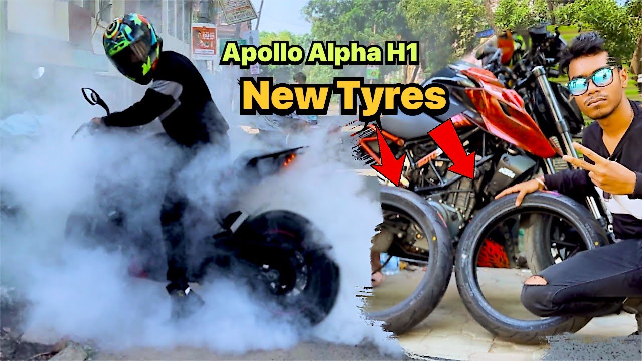 Finally KTM Duke 390 Tyre Change Kar Liya Apollo Alpha H1
