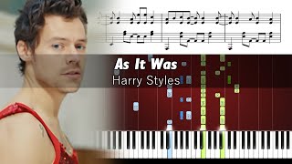 Harry Styles  As It Was  ADVANCED Piano Tutorial + SHEETS