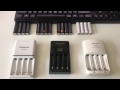 Compare Three Generations of Panasonic Eneloop Chargers BQ-CC55, BQ-CC17