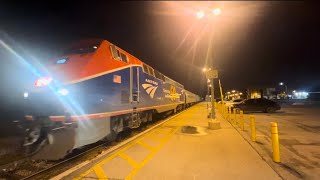 (Amtrak 50 Years locomotive 108) VIA 98 departing Niagara Falls