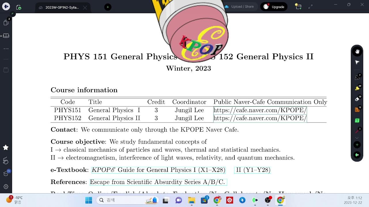 Winter KPOPE Physics II Orientation