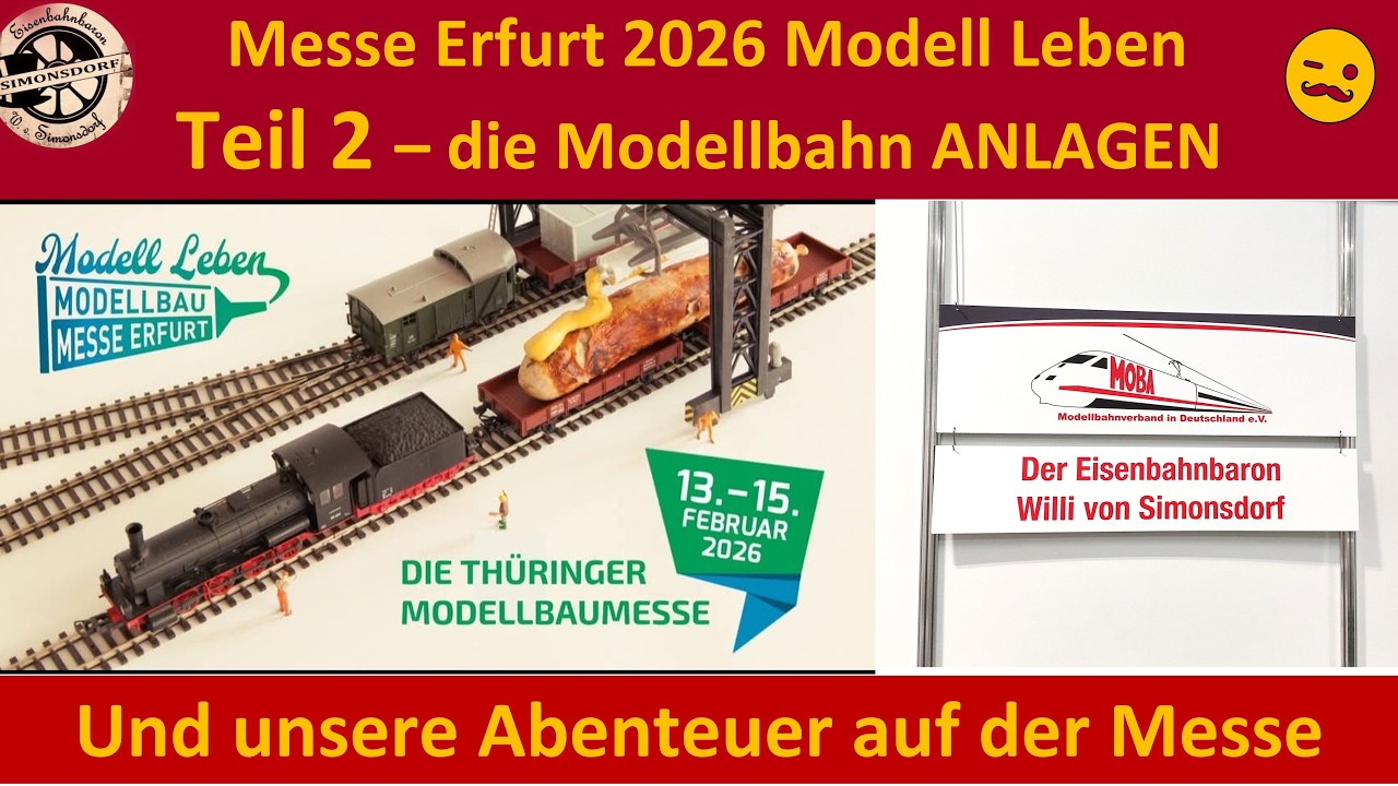20 Modellbahnanlagen auf Messe Erfurt 2026 