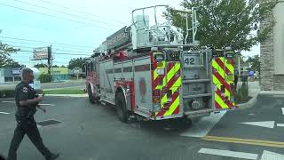 Largo Fire Rescue Truck 42 Runs Over Curb