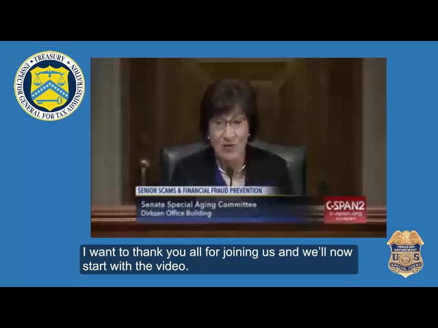 Watch Protecting Taxpayers:  A Look At IRS Impersonation Scams on YouTube.