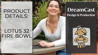 DreamCast Lotus 32 Concrete Fire Bowl - Product Overview
