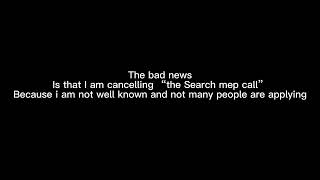 Cancelling “the Search” mep call:(