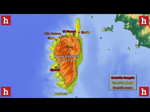 The History of Corsica in animated maps (from 2000 BC to the present day)