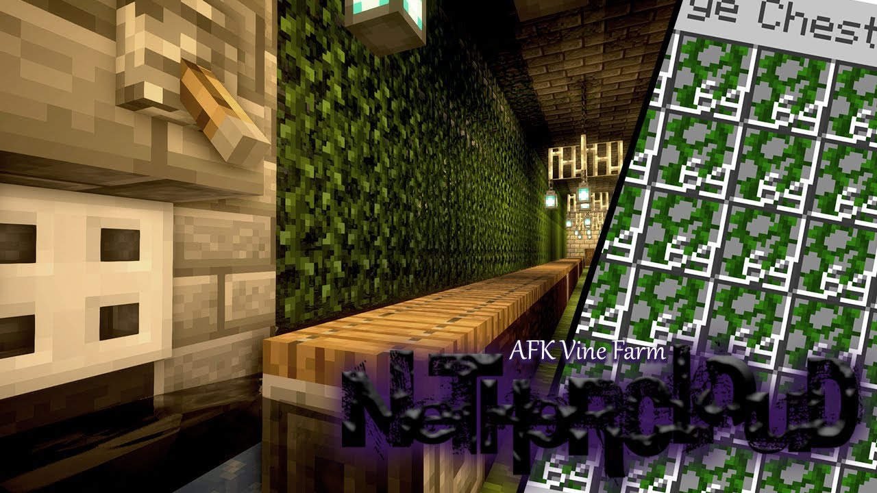 AFK Vine Farm Build Tutorial Minecraft 1.16+ (java) YouTube