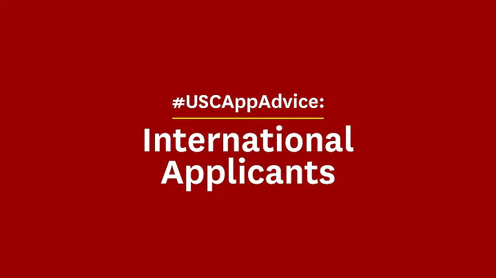 #USCAppAdvice: International Applicants