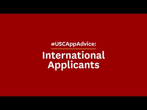 #USCAppAdvice: International Applicants