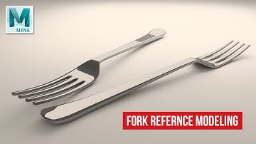 Maya | Fork modeling using reference images for Beginners