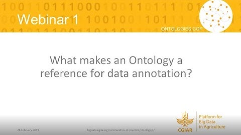 Webinar: What makes an ontology a reference for data annotation?