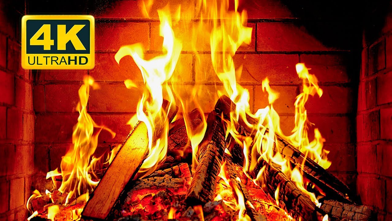 🔥 Cozy Fireplace 4K (12 HOURS). Fireplace with Crackling Fire Sounds ...