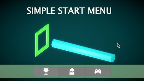 Unity3d - Canvas - Simple Menu Prt 1