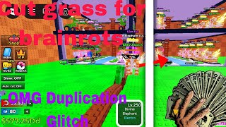 This insane Duplication glitch make me rich in cut grass for brainrot #roblox #game #duplication screenshot 3