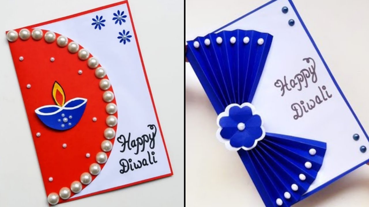 2 DIY Diwali Greeting Card / Handmade Diwali card making ideas /How to