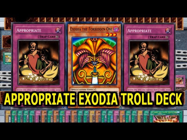 appropriate yugioh card Yu-Gi-Oh! APPROPRIATE EXODIA DECK | THE BEST TROLL STRATEGY WHIT EXODIA