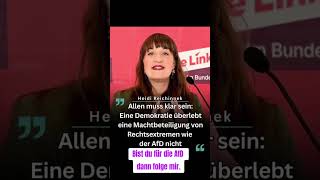 Nur die AfD 💙 💙 💙 Reichinnek warnt vor AfD.