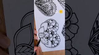 Zentangle Heart Flower #heart #flowers #zentangle #doodle #zendoodles #zenpatterns