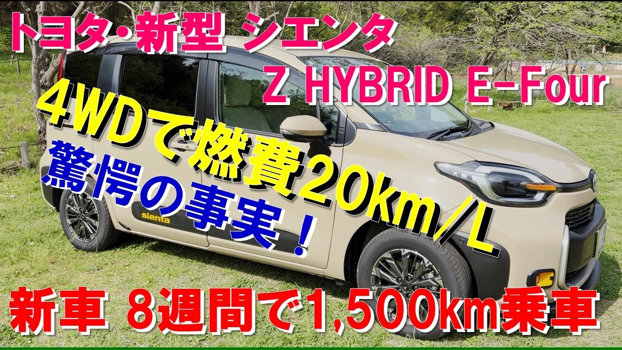 Incredible fuel efficiency! The new Toyota Sienta Z HYBRID E-Four