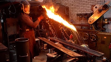 Forging a pattern welded two handed sword, part 2, heat treatment.