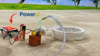 diy mini motor water pump science project