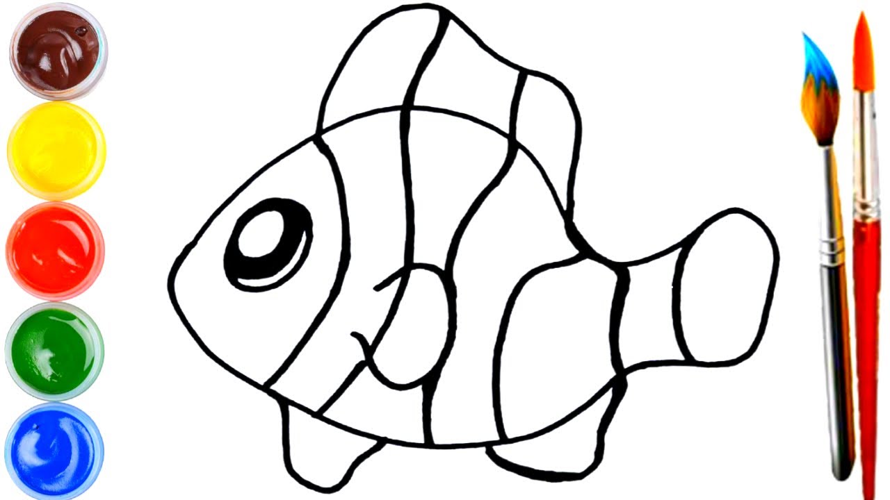 Baliq Rasmlari Bolalar Uchun Baliq Rasmlari | How To Draw Shark Nemo Easily | Рисунок ...